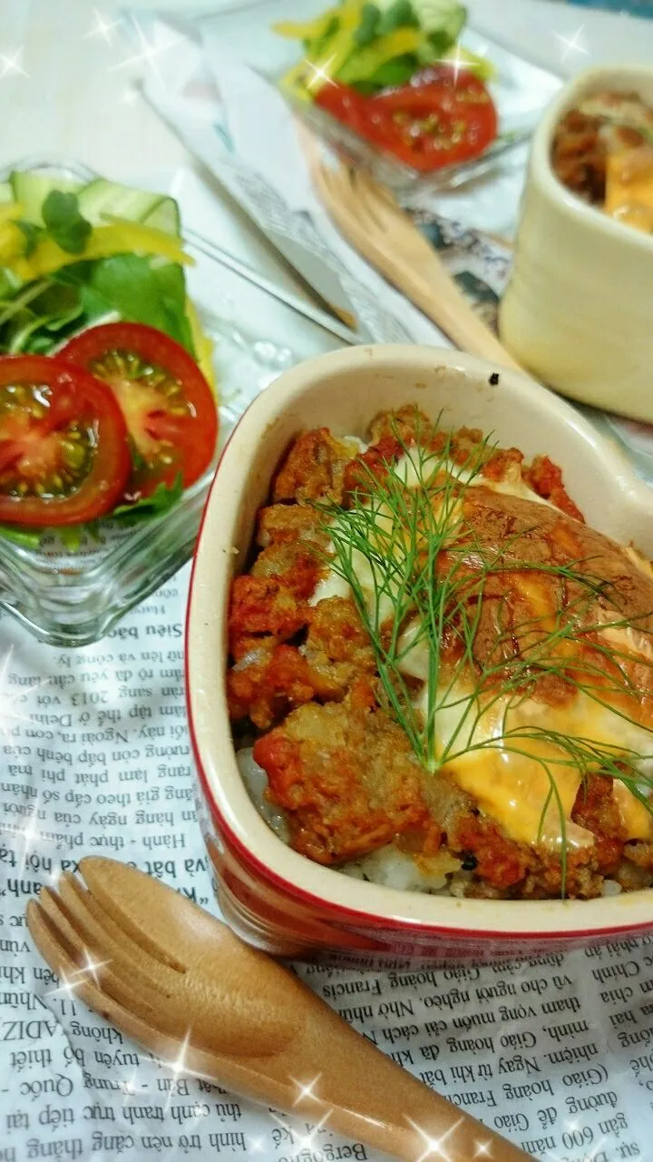 モチモチ肉団子のトマト🍅煮込みドリア|Naoさん