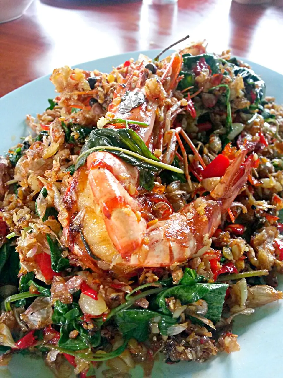 Fried Prawn with herb|Jeab Lertさん