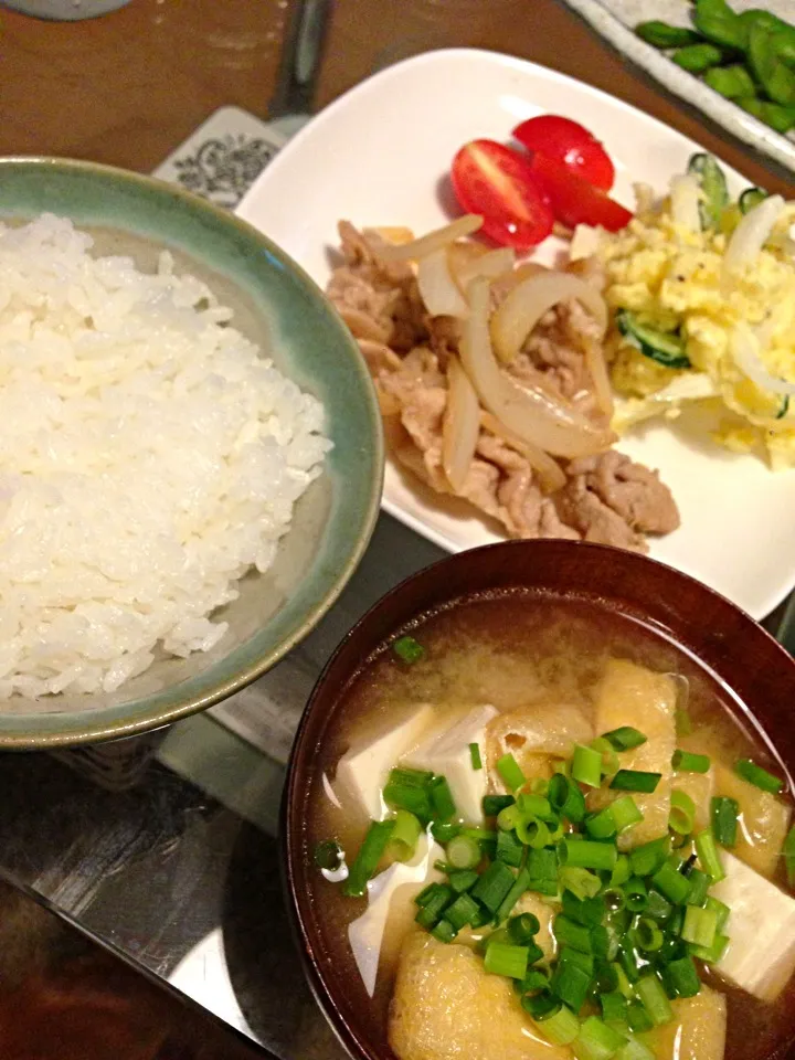 生姜焼き定食的な|たけのこジョニーさん