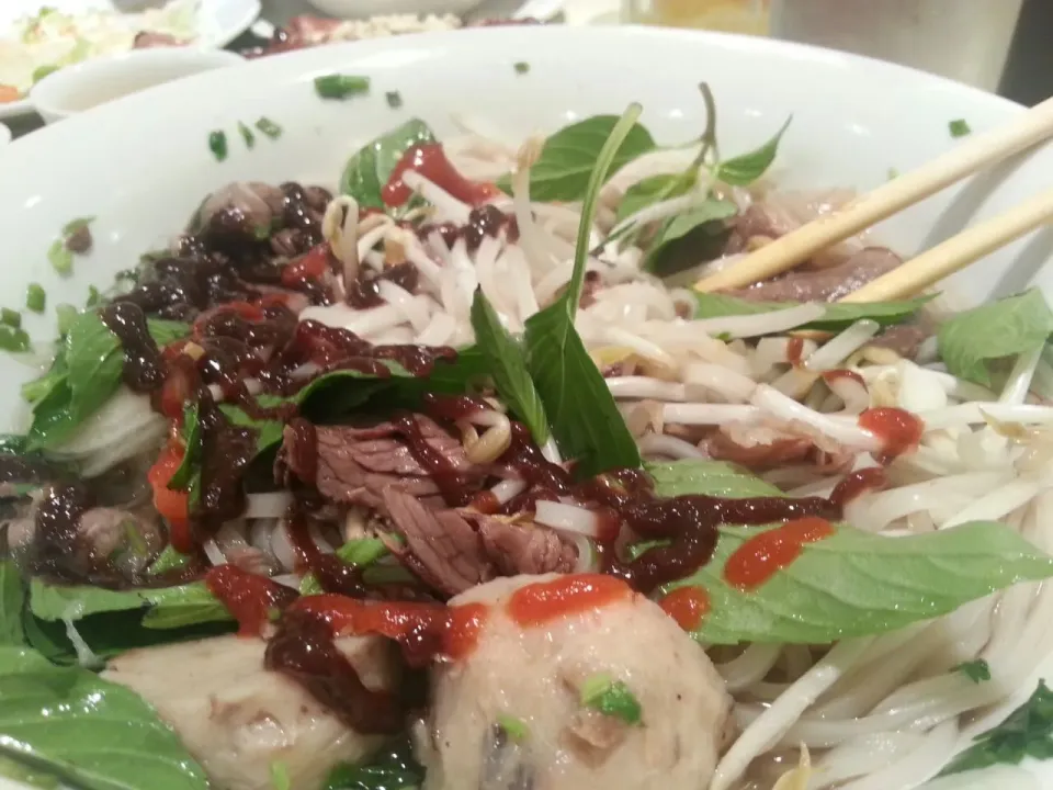 Flank Pho
-Beef noodles with different spices and herbs #phoamegamall|Ken Teeさん