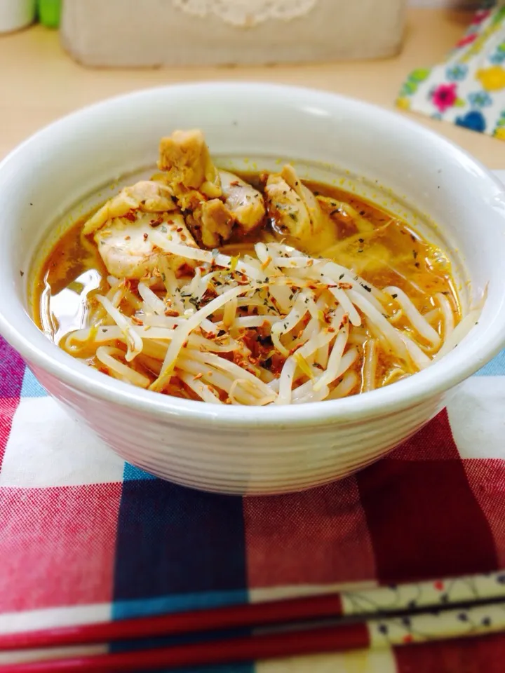 ベトナムで買ったスープの素で作ってみた、麺はないからうどんで。Vietnam Udon with Chicken and veggies|wiggyさん