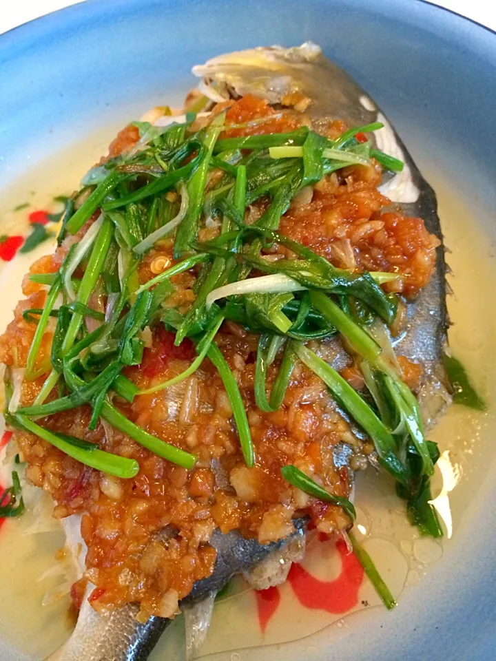 Steam fish with fermented soy bean & chilli|12Dragonさん