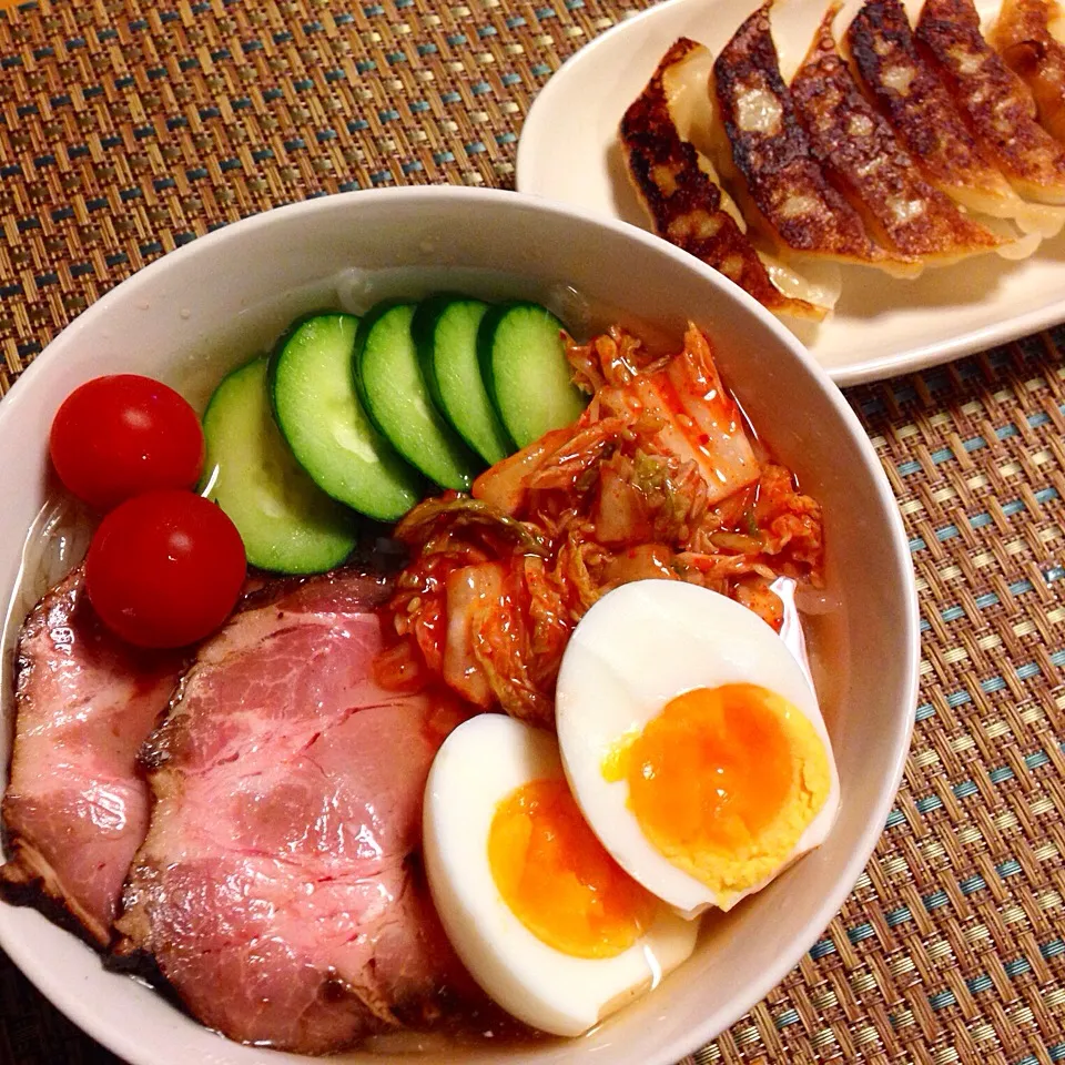 今日の晩ご飯は盛岡冷麺＆餃子|chacoさん