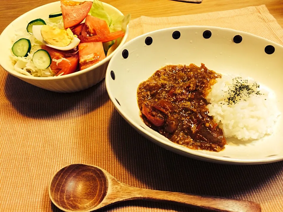 Snapdishの料理写真:＊茄子と豚挽肉のミニトマトカレー＊|ちょこあや＊*さん