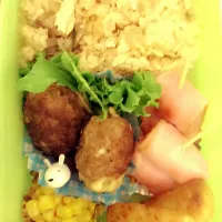 Snapdishの料理写真:チーズインハンバーグ弁当|sayakaさん