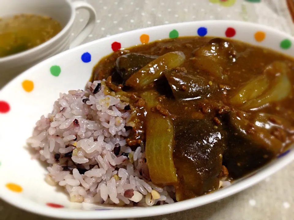 茄子と挽き肉のカレー|cloverさん