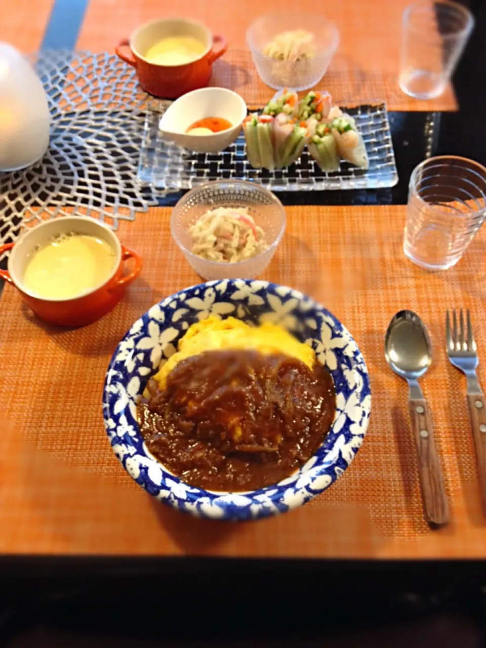 Snapdishの料理写真:オムハヤシ(*^^*)|青い空さん