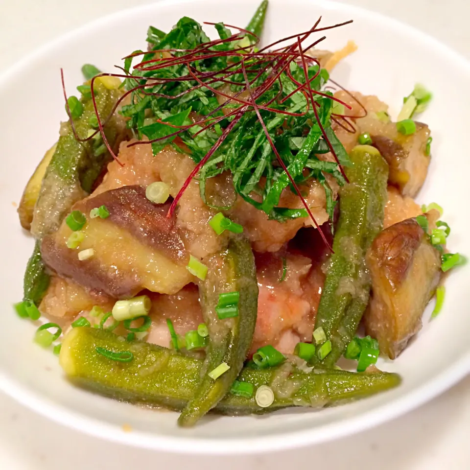 ゆきさんの料理 揚げ鶏と茄子のさっぱりおろし煮♪|みきこさん