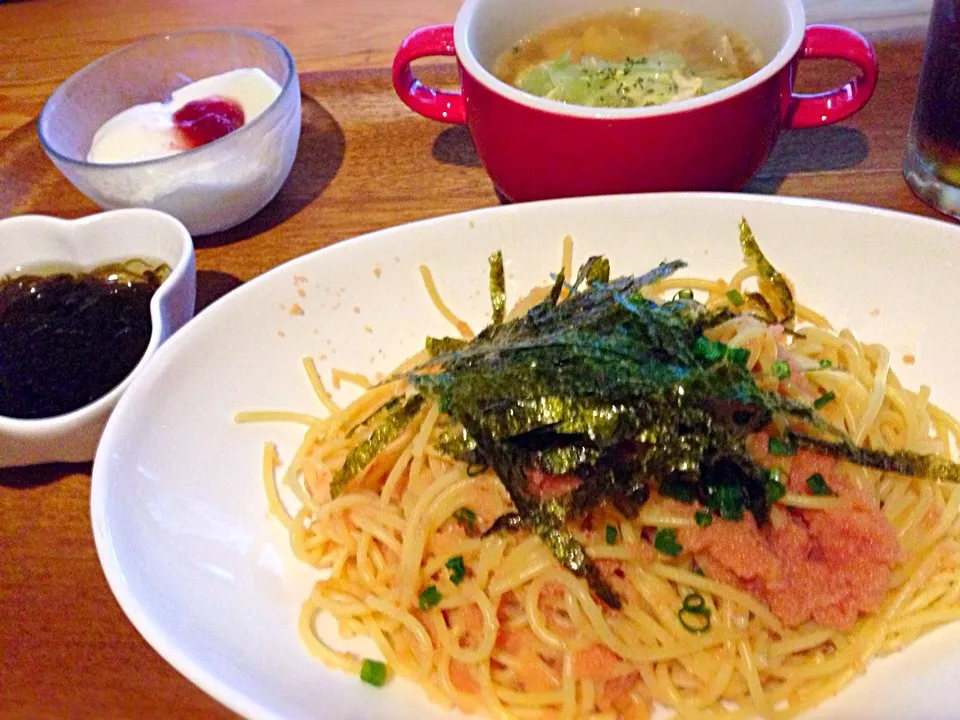 今日のご飯です〜 和風明太子パスタ|和さん