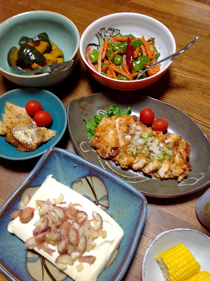 チキン南蛮はじめ夕食ディナー|しもっち"もたれつさん