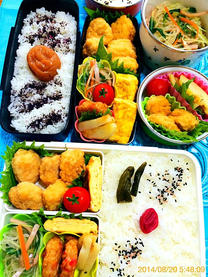 今日からまた３個弁当〜2014.8.20|こんぺいとうさん