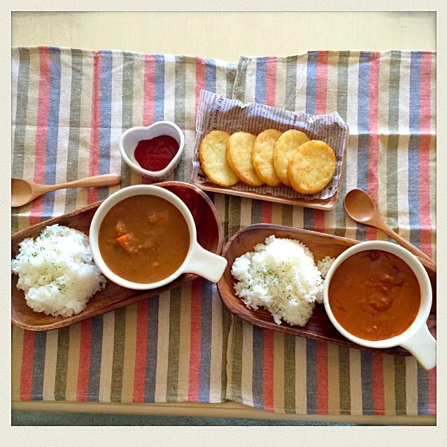 お家でランチ♡ハッシュドポテト☆無印のバターチキンカレー☆アメ色玉ねぎのチキンカレー(=´∀｀)人(´∀｀=)|とまこ(*^o^*)さん