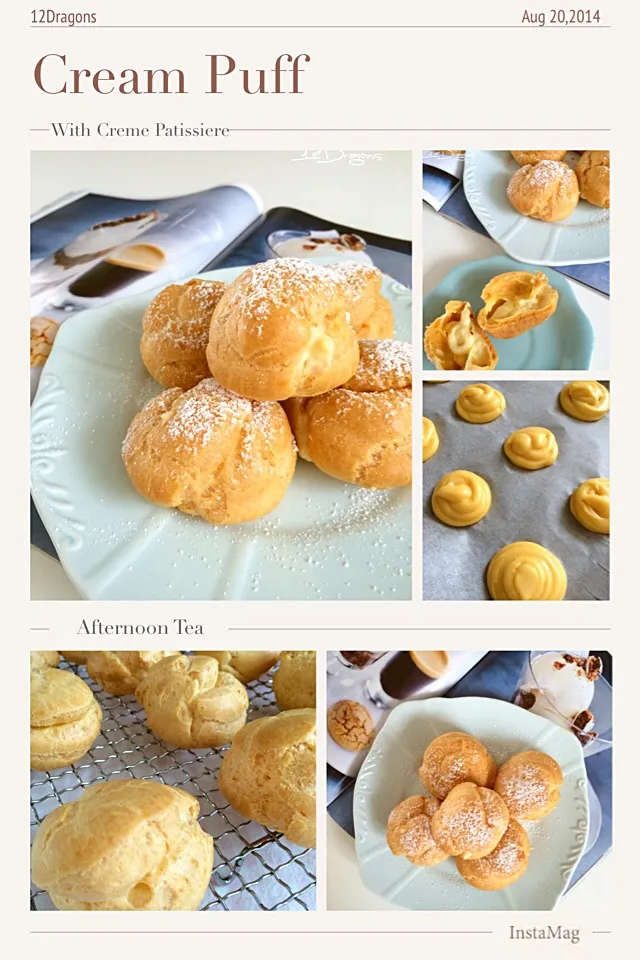 Cream Puff with vanilla bean Creme patisserie|12Dragonさん