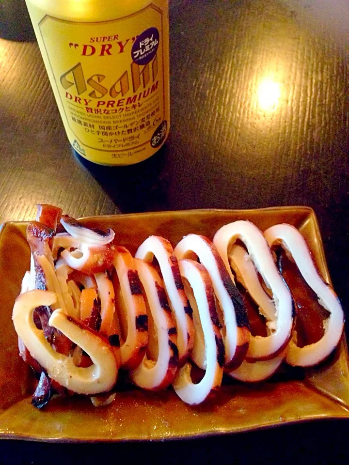 Snapdishの料理写真:Grilled squid marinated w/saikyo-miso🐟烏賊の西京味噌漬け焼き|🌈Ami🍻さん