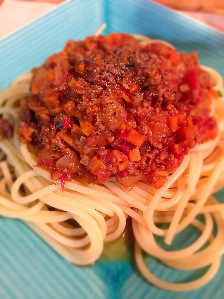 ミートソースパスタ|オカメさんさん