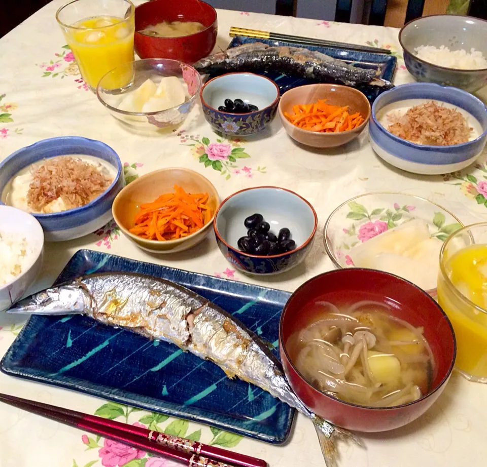 Snapdishの料理写真:今年初❗️✨秋刀魚定食🐟😋💕|♥️さん