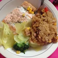 Salmon quinoa and veg|lindsayさん