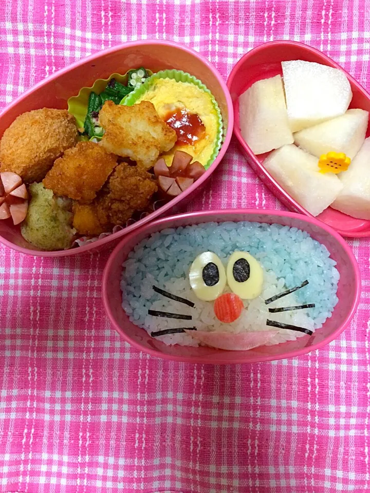 Snapdishの料理写真:本日の学童弁当〜ぼくドラえもん弁当〜|こむぎさん