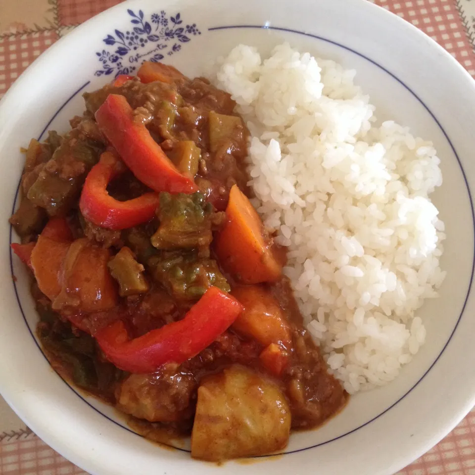 夏野菜のキーマカレー🍛|＊ゆみしぼり＊さん