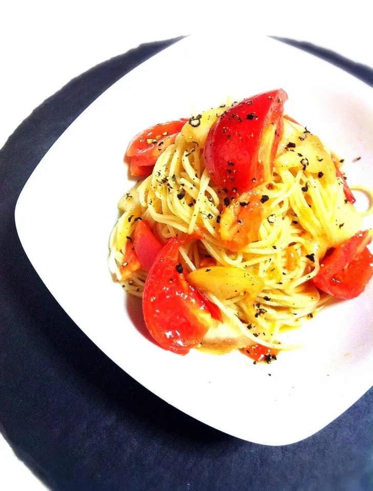 Tomato & Peach Cold Pasta 🍅🍑|welcomeizumiさん