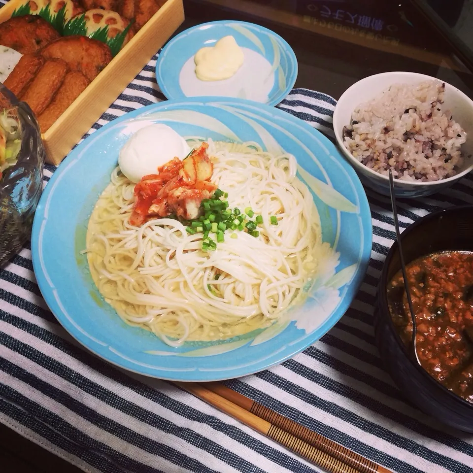 Snapdishの料理写真:素麺で冷麺！|mihoさん