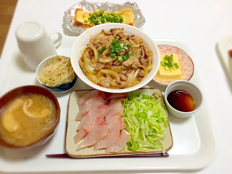 お刺身と丼定食|みさをさん