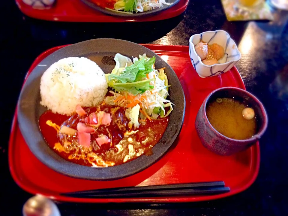 デミグラスハンバーグランチ♡|こーこさん