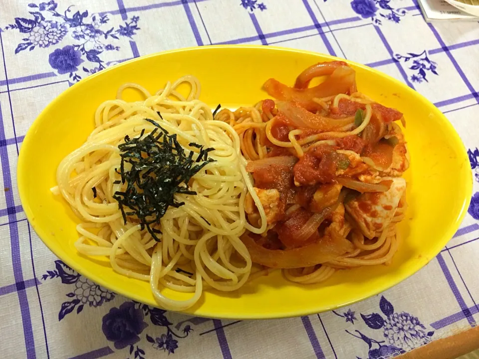 たらスパ、トマトクリームパスタ|しめちかさん