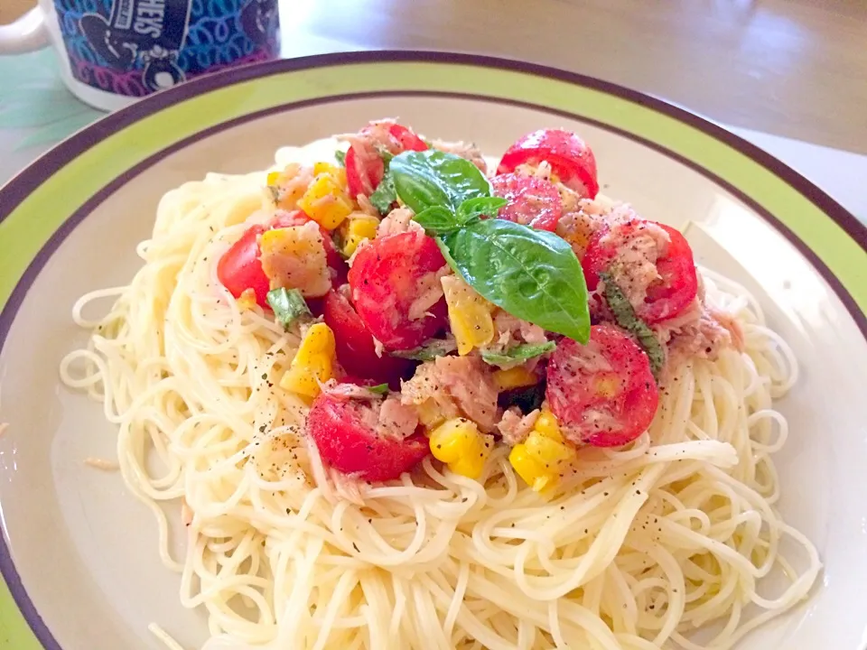 冷製カッペリーニでブランチ🍝🍝|かずみさん