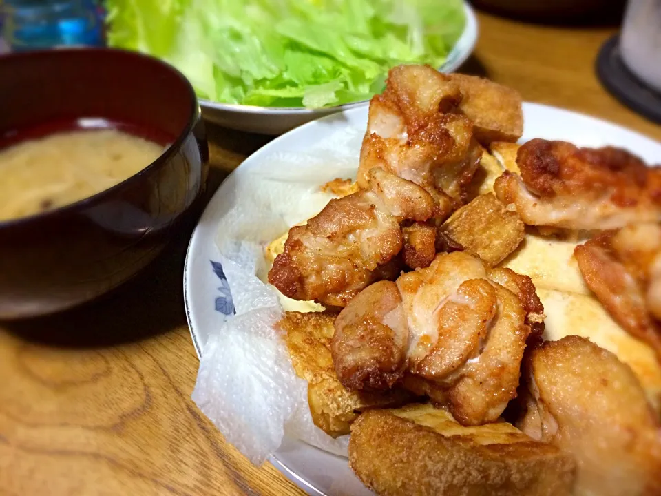 鶏と豆腐と厚揚げの唐揚げ♥|ミキさん