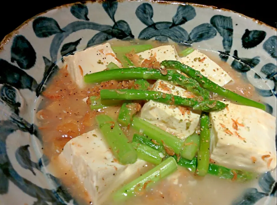 アジアン 干し貝柱、干しエビの豆腐煮込み～💕|和ははさん