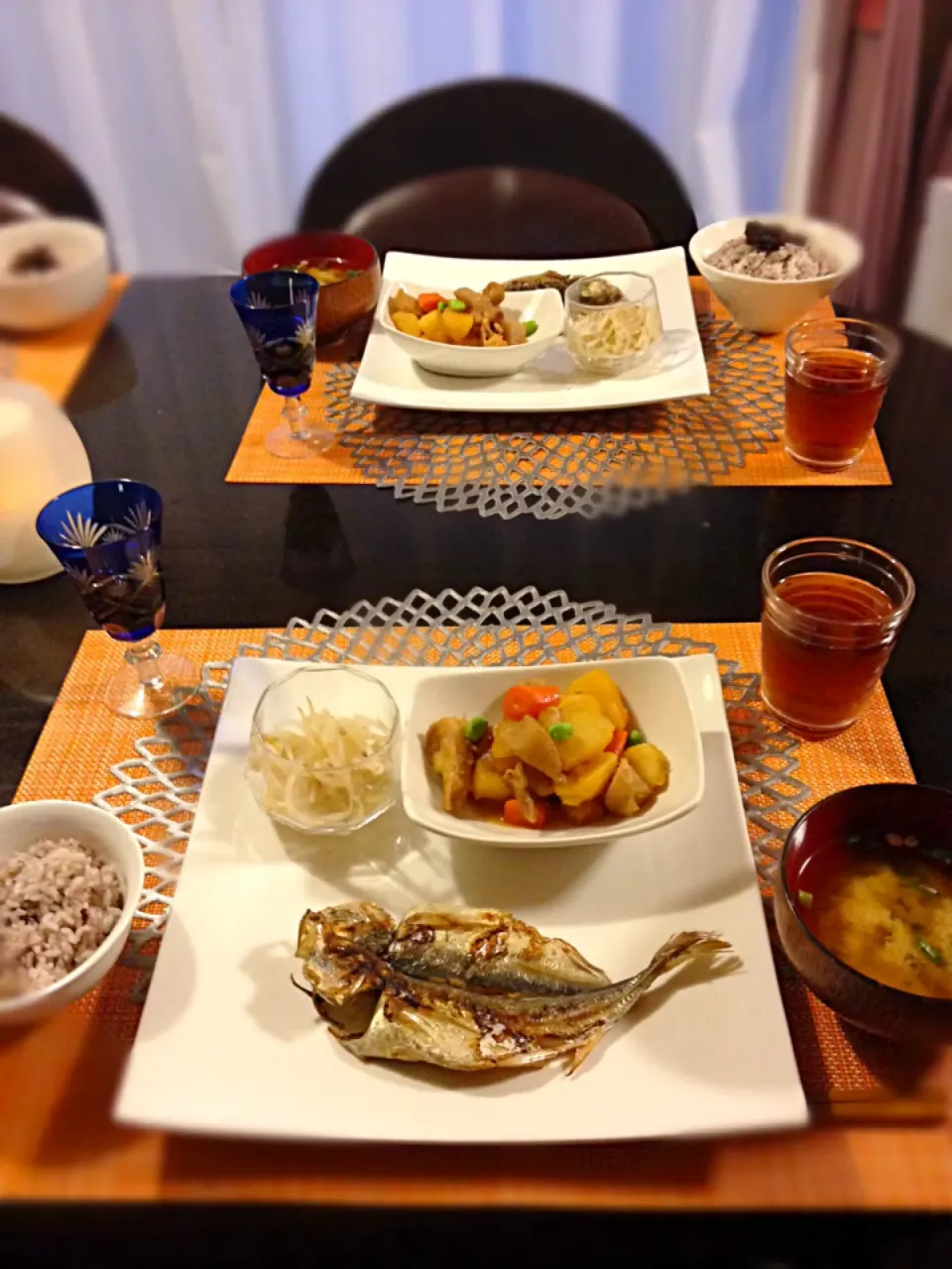 鯵の開き定食(*^◯^*)|青い空さん