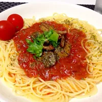 Snapdishの料理写真:イタリアントマトとポルチーニ茸のパスタ|ともさん