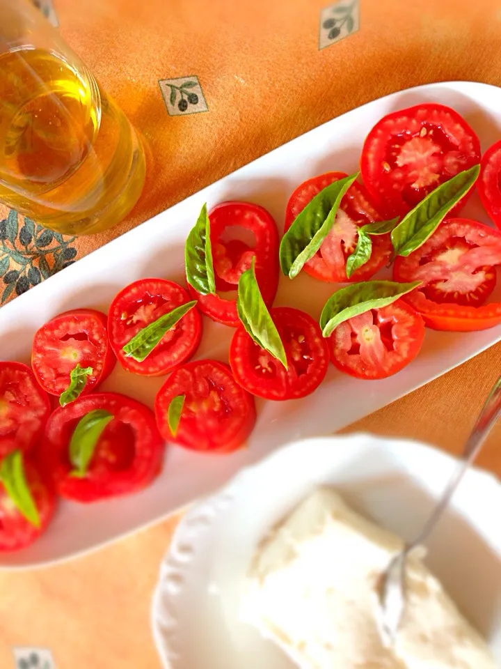 Insalata di Pomodoro con lo stracchino 採りたてトマトとストラッキーノチーズのサラダ|Tomoko Pratellesi Kurodaさん