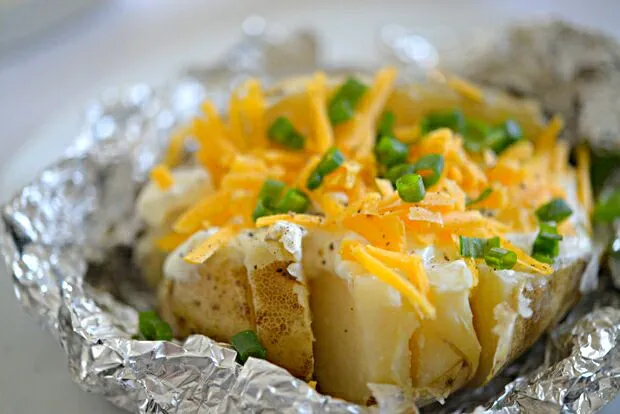 I #cook we #Eat #Love #Pray 💓 😃 #Side dish Fully Loaded Baked Potato 🍠 😄💛😄|Alisha GodsglamGirl Matthewsさん