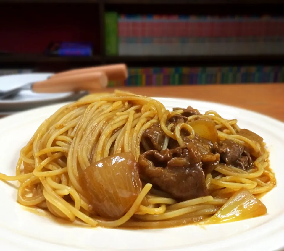 コーズ亭店主のカレースパゲッッチʕ-̼͡-ʔパスータじゃなく、スパゲッッチʕ-̼͡-ʔ|七海さん