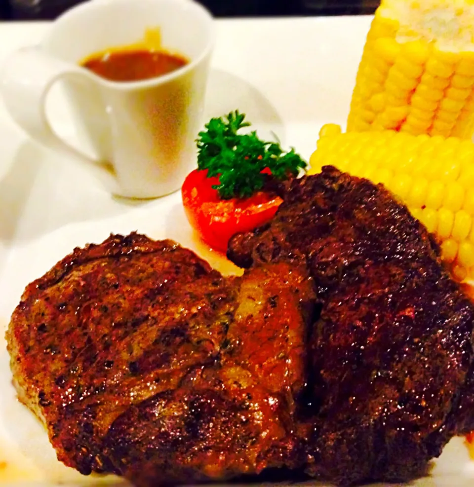 Yesterday's dinner* ribeye steak*|sanaさん