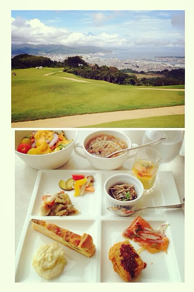 Snapdishの料理写真:雲間からの富士山見ながらの…Lunch○2014.8.23○ ①|omitsuさん