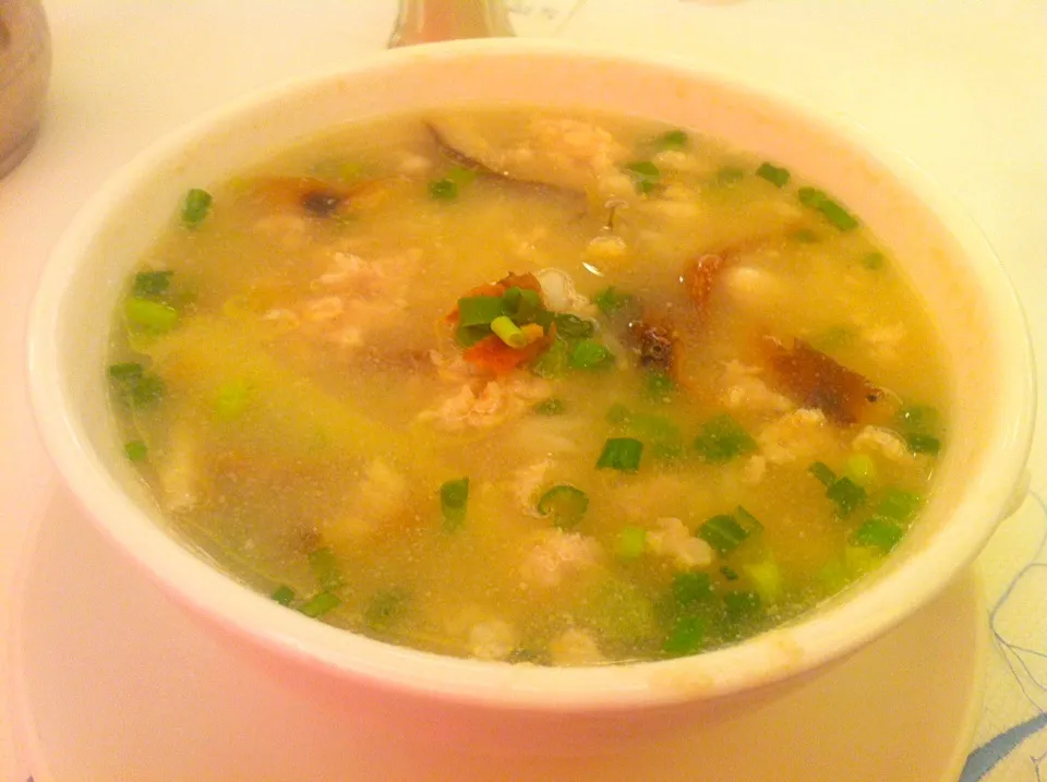 Congee with baby oysters & minced pork|skyblueさん