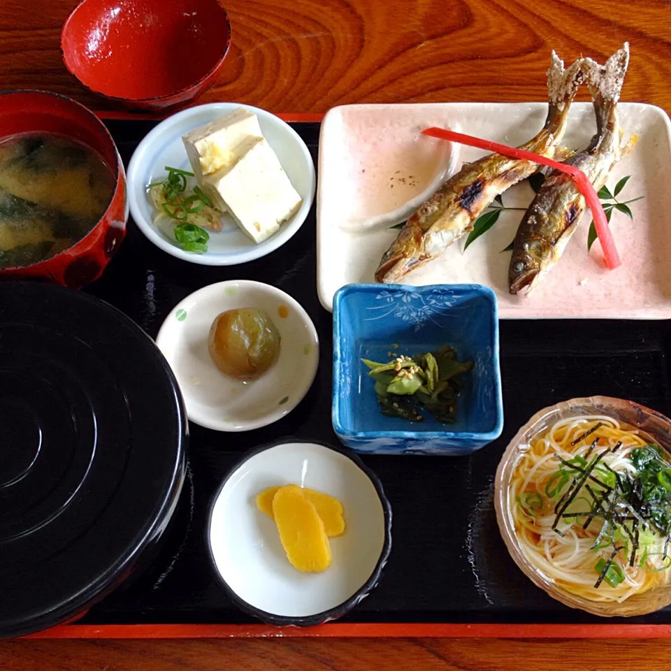 鮎塩焼き定食✨|梅花権現さん