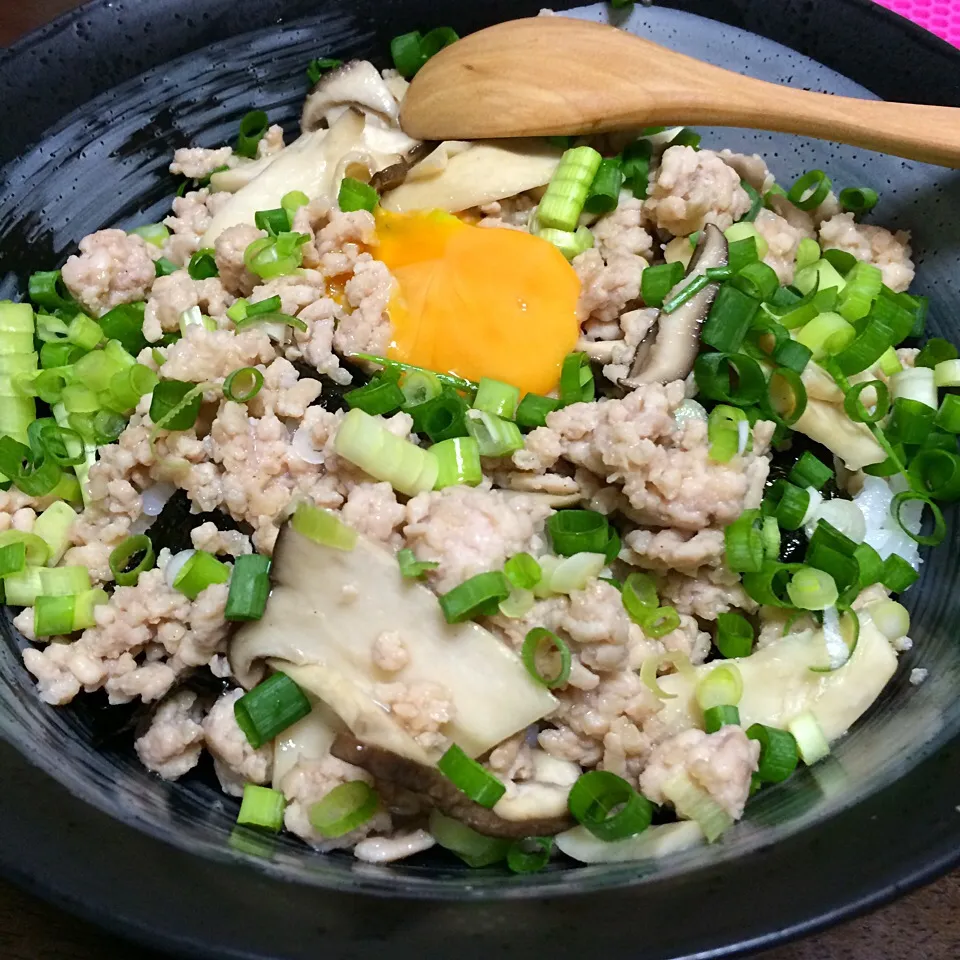 そぼろ丼塩味(；ω；)|ゆーてぃさん