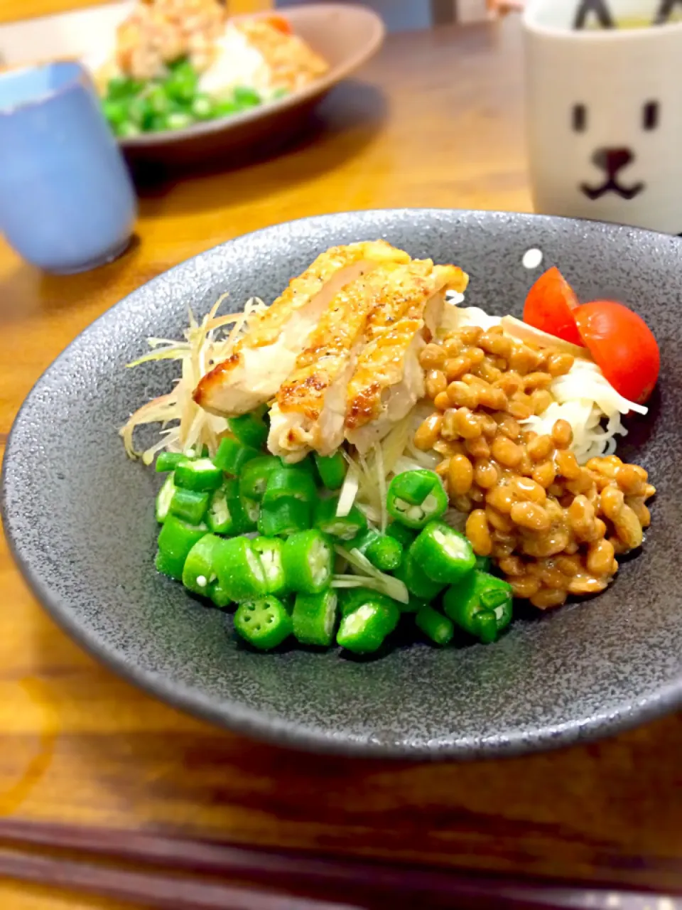 ねばねばぶっかけ梅素麺|だいずさん