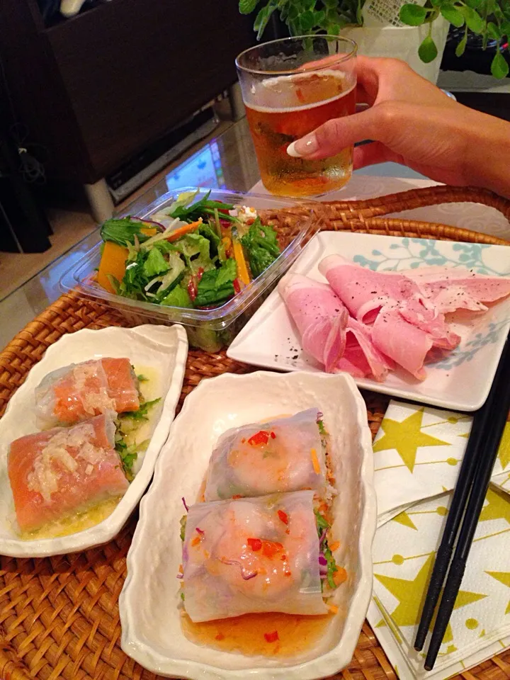 Snapdishの料理写真:デパ地下お惣菜晩ご飯ー^^;|Tomomi Booさん