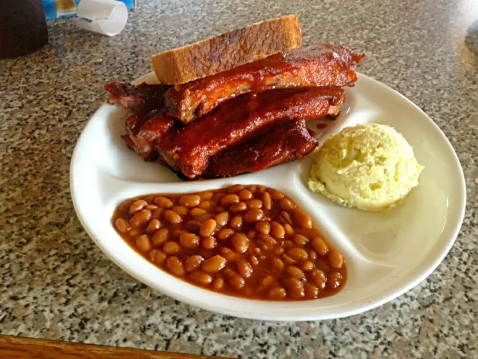 #BBQ Ribs with Mouth Watering Potato Salad and Southern Baked Beans with Crispy Texas Toast #Louisiana #Eat #Love #Pray 💓|Alisha GodsglamGirl Matthewsさん