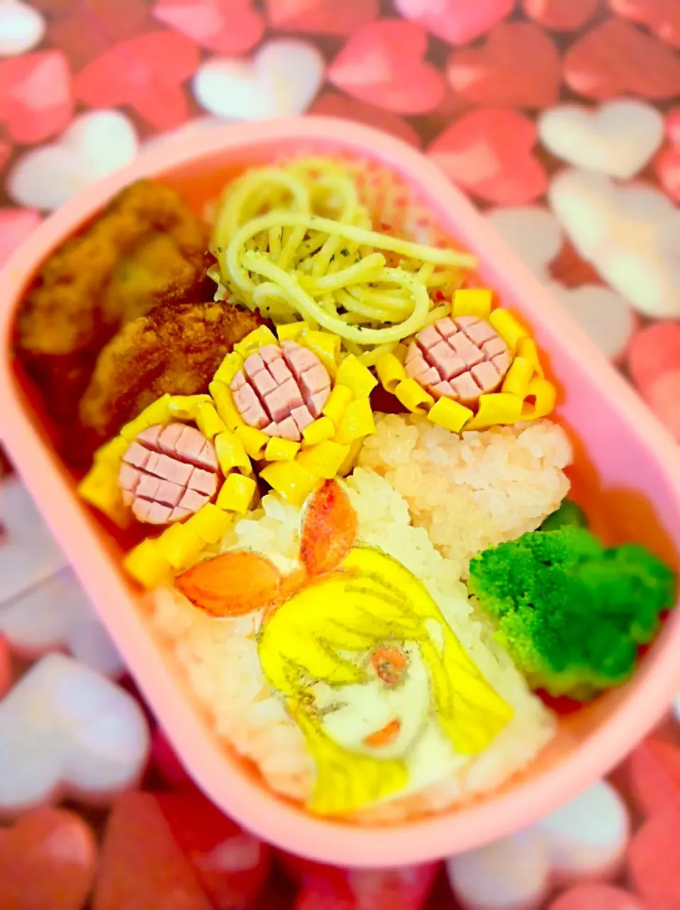 長女ちゃんの学童弁当✳︎アイカツ❤︎いちご 2014夏休み|チーハさん