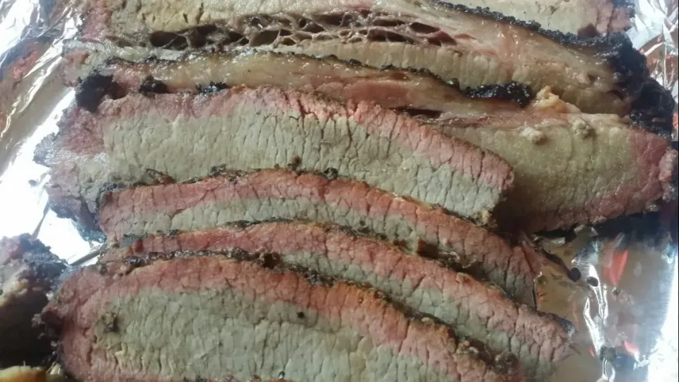 Finished Product Smoked Brisket on Hickory 10 hrs Cook Time|Frank Ortizさん