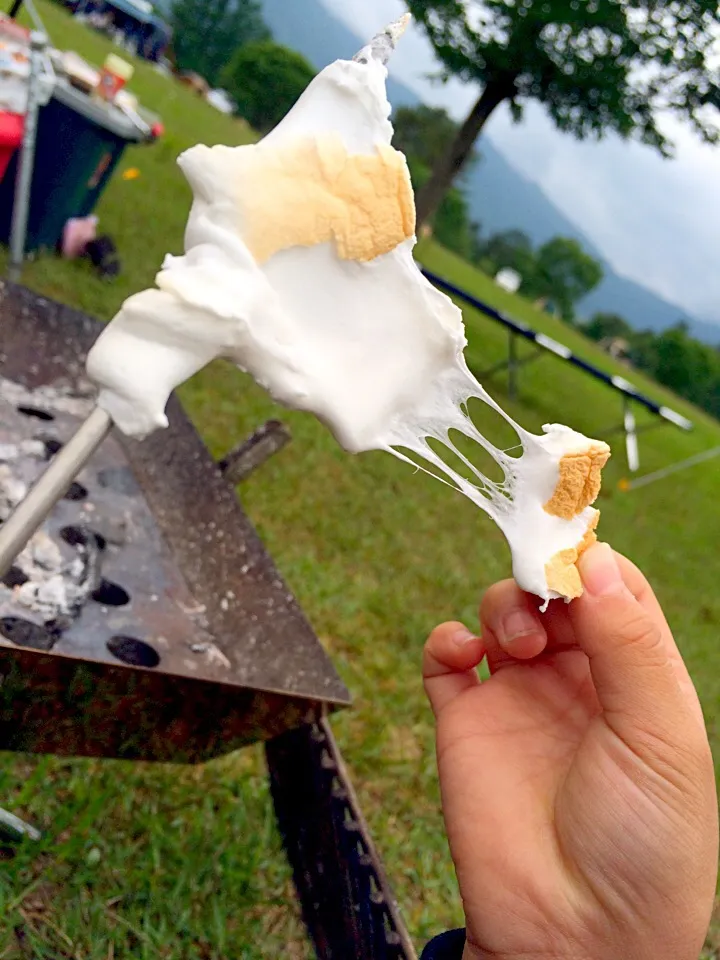 Snapdishの料理写真:チビさんの作った焼きマシュマロ❤️|mimimimimikiさん