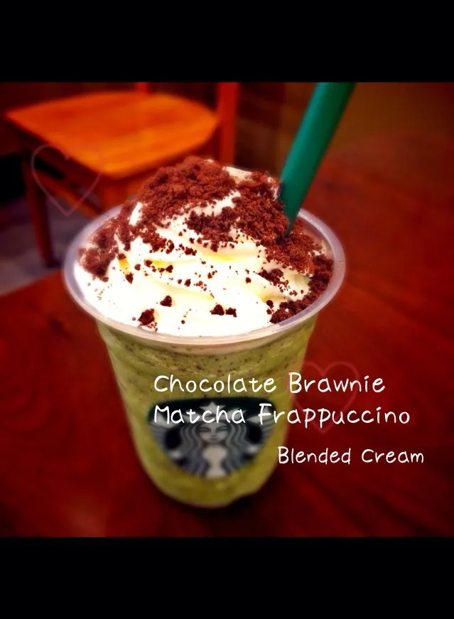 Chocolate Brawnie Matcha Frappuccino /Blended Cream|奈英(김 나영)さん