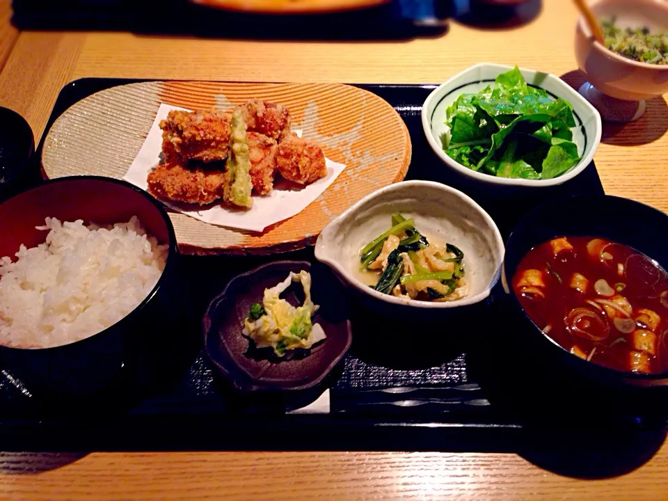 ふぐの唐揚げ定食|chan mitsuさん