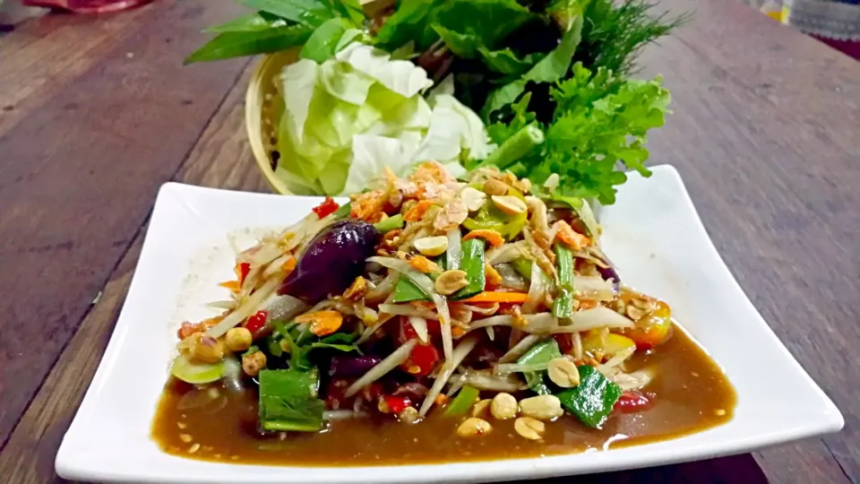 Snapdishの料理写真:ส้มตำโคราช
  SOM TAM KORAT|Vientiane Kitchen Sukhumvitさん